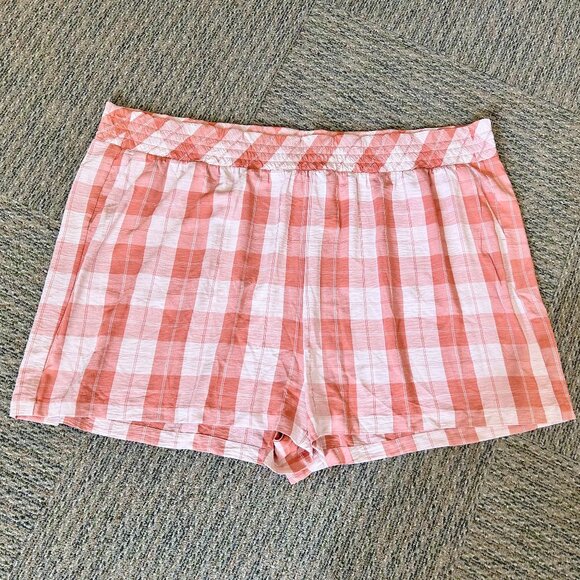 Torrid NWT Pull On Seersucker Mid Rise Shorts Orange Size 3 3X - Picture 1 of 1
